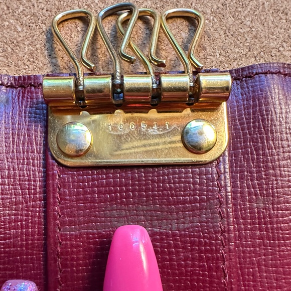 CARTIER EUC VINTAGE MUST DE CARTIER DARK RED 4 KEY HOLDER - Picture 5 of 16